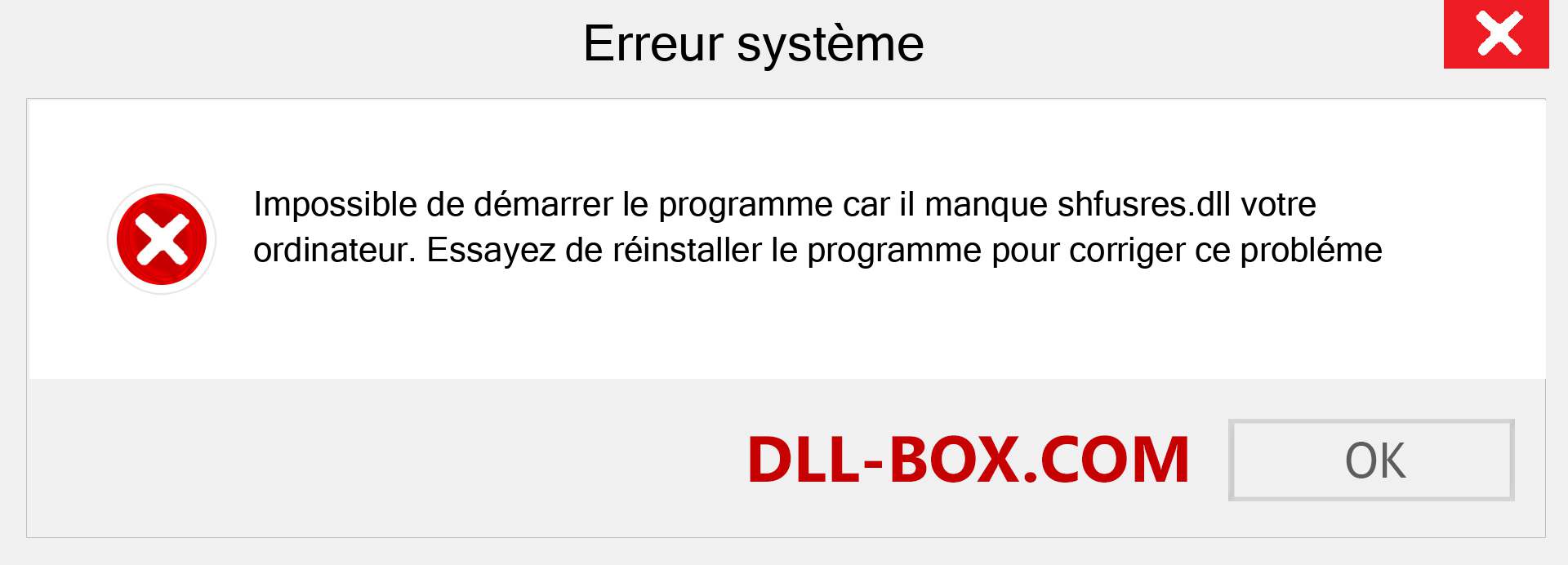 Le fichier shfusres.dll est manquant ?. Télécharger pour Windows 7, 8, 10 - Correction de l'erreur manquante shfusres dll sur Windows, photos, images